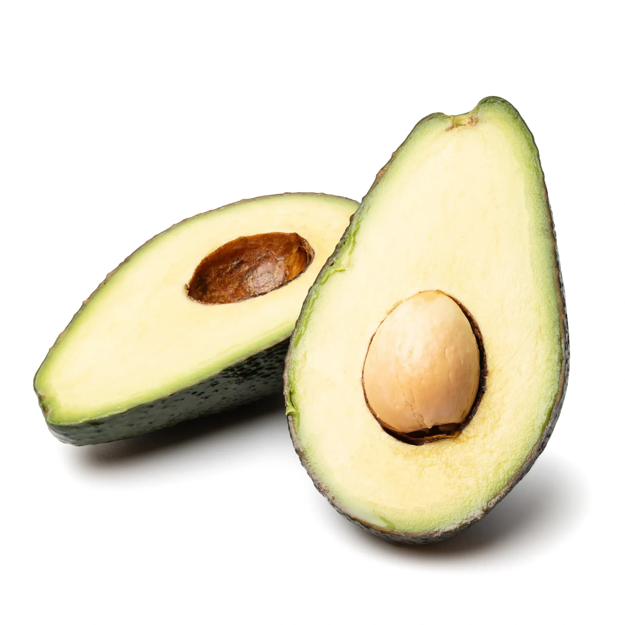 Avocado halves showing flesh